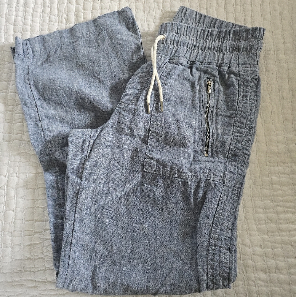 Athleta wide leg linen pants